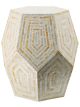 Capiz End Table Gold & Cream