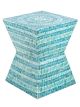 Capiz End Table Aqua
