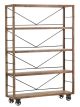 Industrial Wheeled Bookshelf