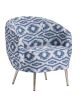 Blue Ikat Accent Chair