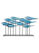 Blue Swimmers Glass Sculpture Large