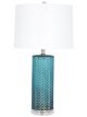 Blue Chevron Table Lamp