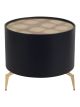 Gold Leaf Side Table in Black
