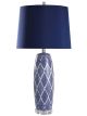 Diamonds in Blue Table Lamp