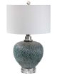 Textured Teal Table Lamp