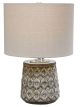 Grey Embossed Table Lamp
