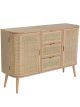 Rounded Rattan Console