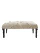 Over-Tufted White Bench