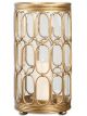 Gold and Glass Cylindrical Candleholder