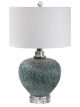 Textured Teal Table Lamp
